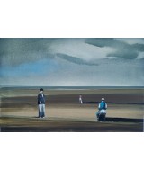 John Bond - Three Men on a Norfolk beach