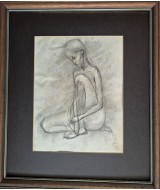 Georg Ehrlich - Seated Girl Drawing for Sculpture