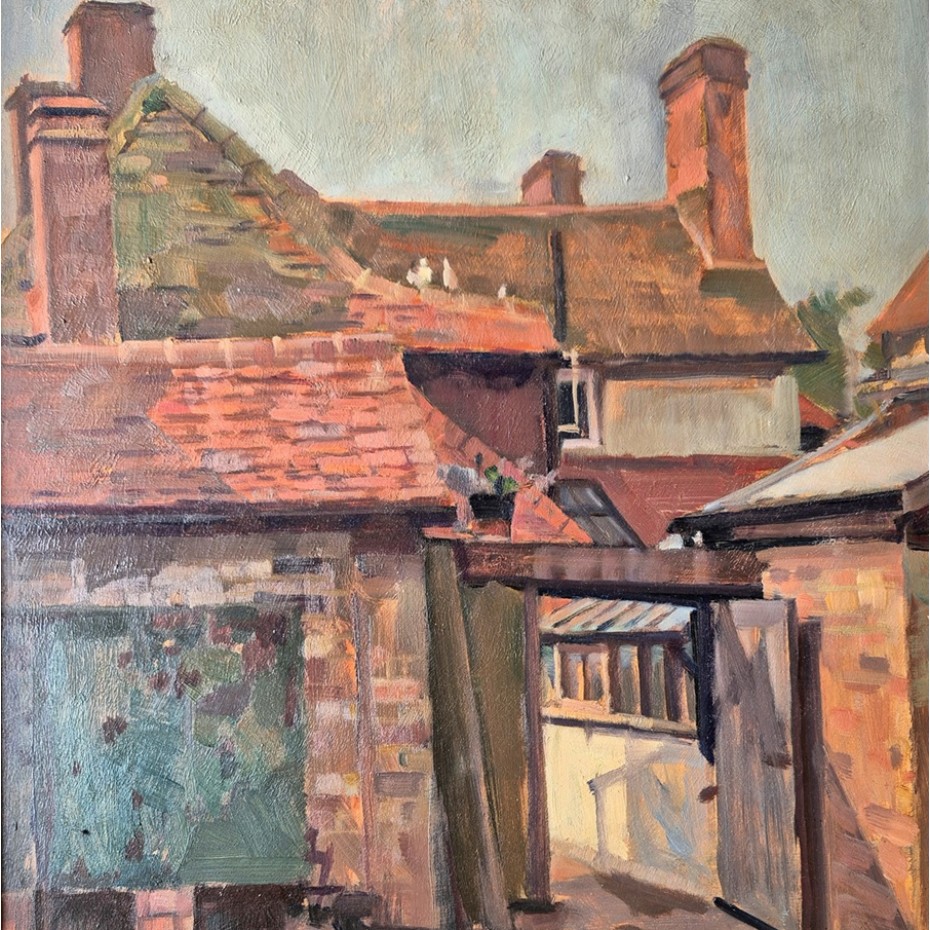 Hugh Ralph Micklem – House with Pigeons on the Roof
