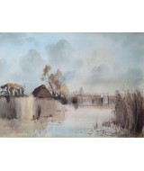 Leslie L H Moore - View across the Norfolk Broads