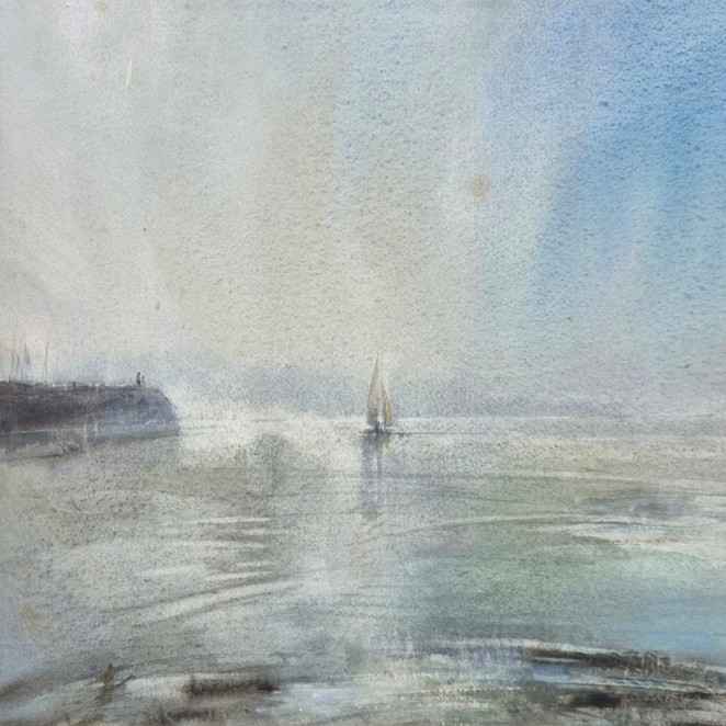 Leslie Worth - Low Tide at Lyme Regis