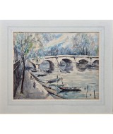 Pierre Eugene Cambier - View along River Seine