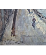 Pierre Eugene Cambier - View along River Seine