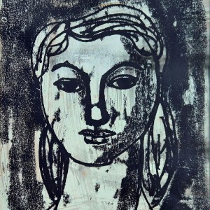 S Horne Shepherd - Portrait of a Girl